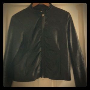 Leather moto jacket